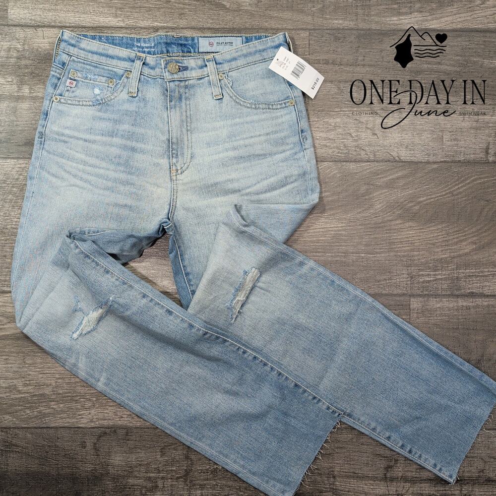 AG Adriano Goldschmied Isabelle High Rise Straight Crop Jeans NWT Size 4 (27)